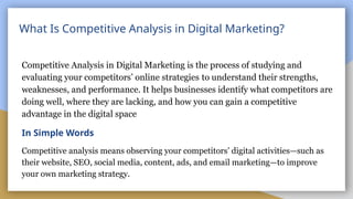 Competitive Analysis in Digital Marketing | PPTX