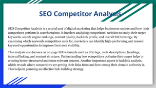 Competitive Analysis in Digital Marketing | PPTX