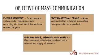 Mass Communication Assignment Help - Writing Service @30% OFF mass communication assignment help