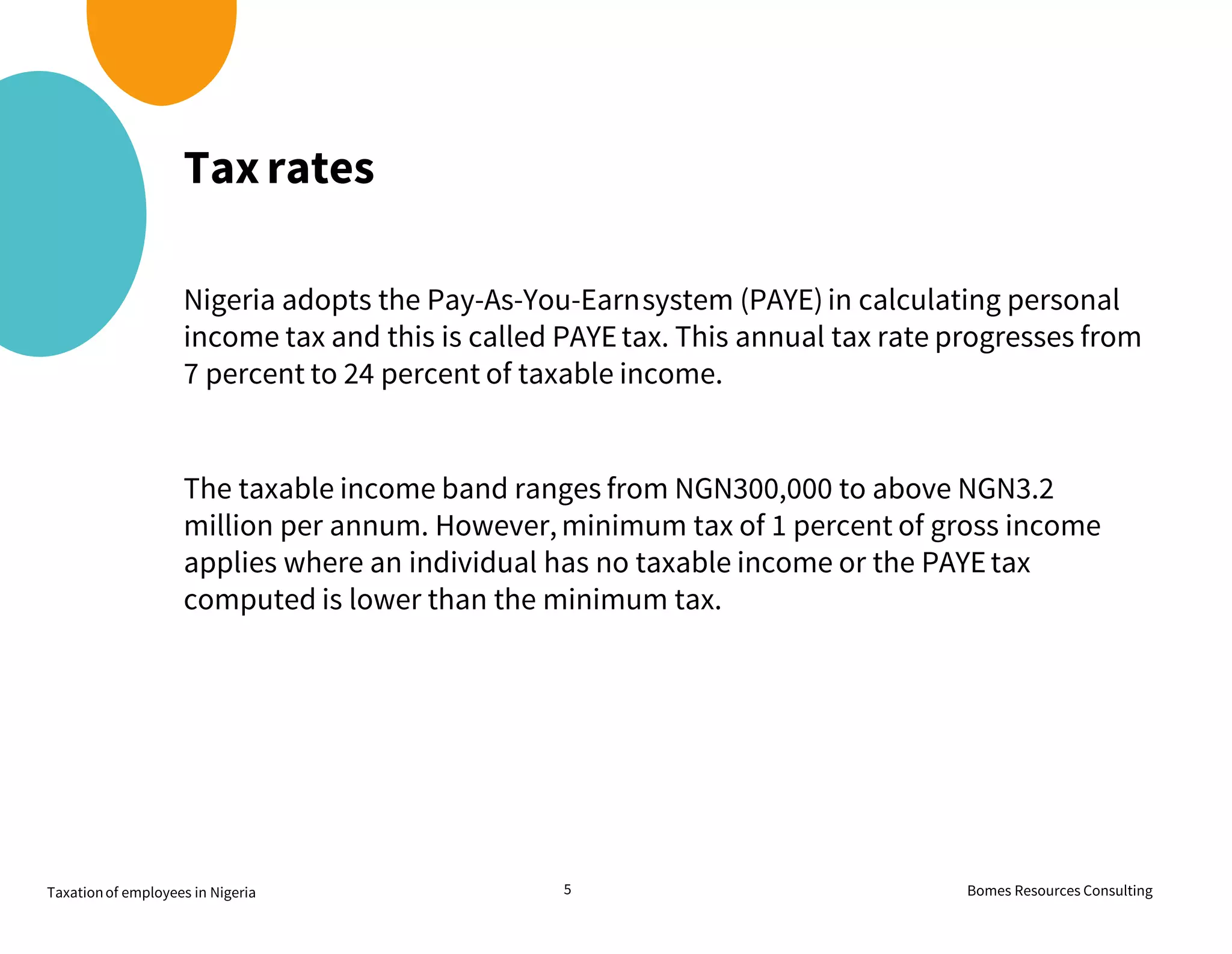 Taxation of employees in Nigeria | PPT