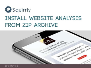Install Website Analysis from ZIP Archive