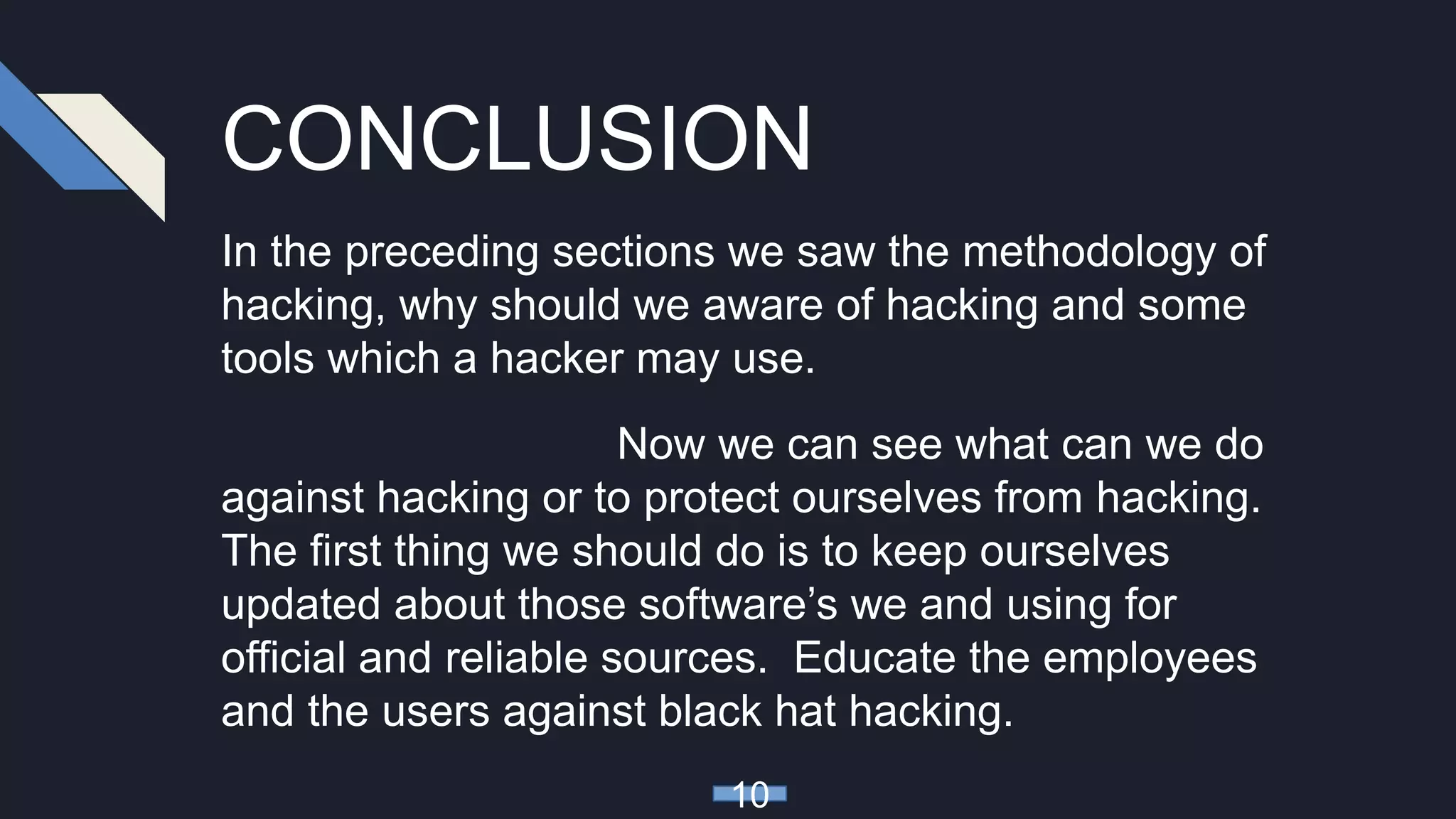 ETHICAL HACKING PRESENTATION | PPTX