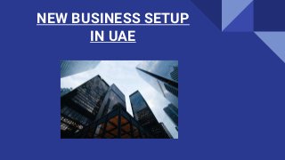 NEW BUSINESS SETUP
IN UAE
 