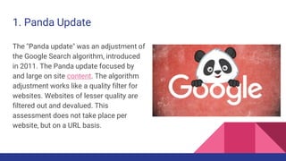 PPT on - 7 Major Google Algorithm Updates | PPTX