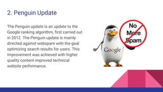 PPT on - 7 Major Google Algorithm Updates | PPTX