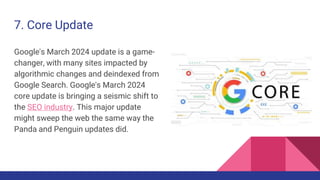 PPT on - 7 Major Google Algorithm Updates | PPTX
