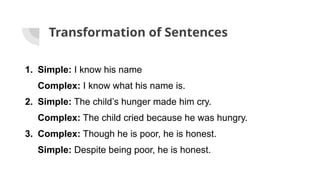 Types of Sentences and the transformation among them .pptx