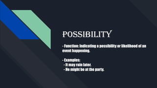 Comprehensive Guide to Modal Verbs: Usage and Examples | PPTX