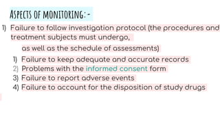Disposition Monitoring Methods Monitoring Of Clinical Trial