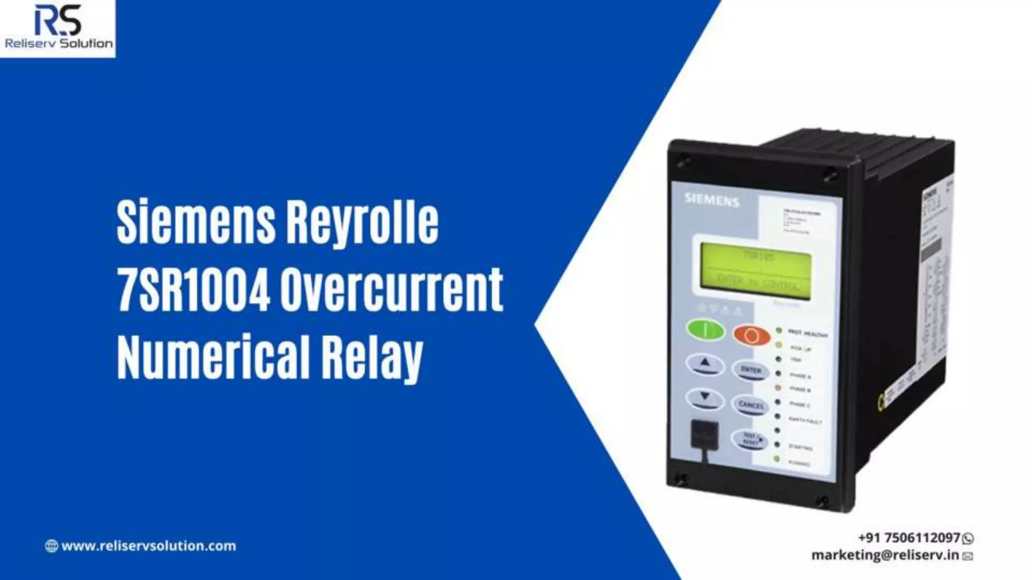 Functions Of Siemens Reyrolle 7SR1004 Overcurrent Numerical Relay | PPTX