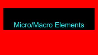 Micro/Macro Elements
 