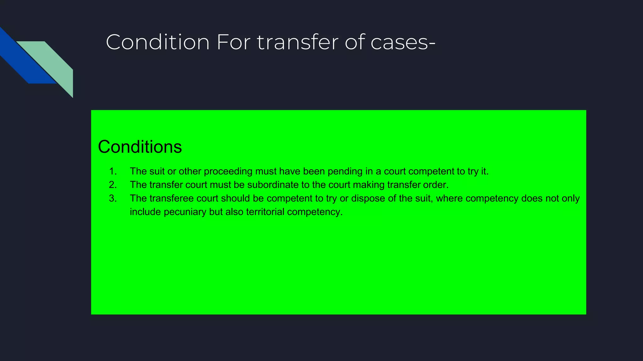 transfer of cases PPT