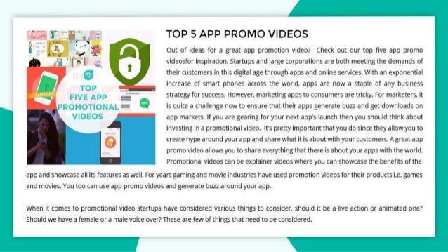 top 5 app promo videos app promotional videos
