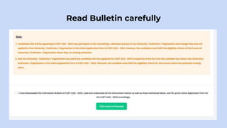 Read Bulletin carefully
.
 
