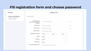 Fill registration form and choose password
 