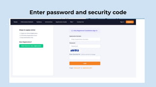 Enter password and security code
.
 