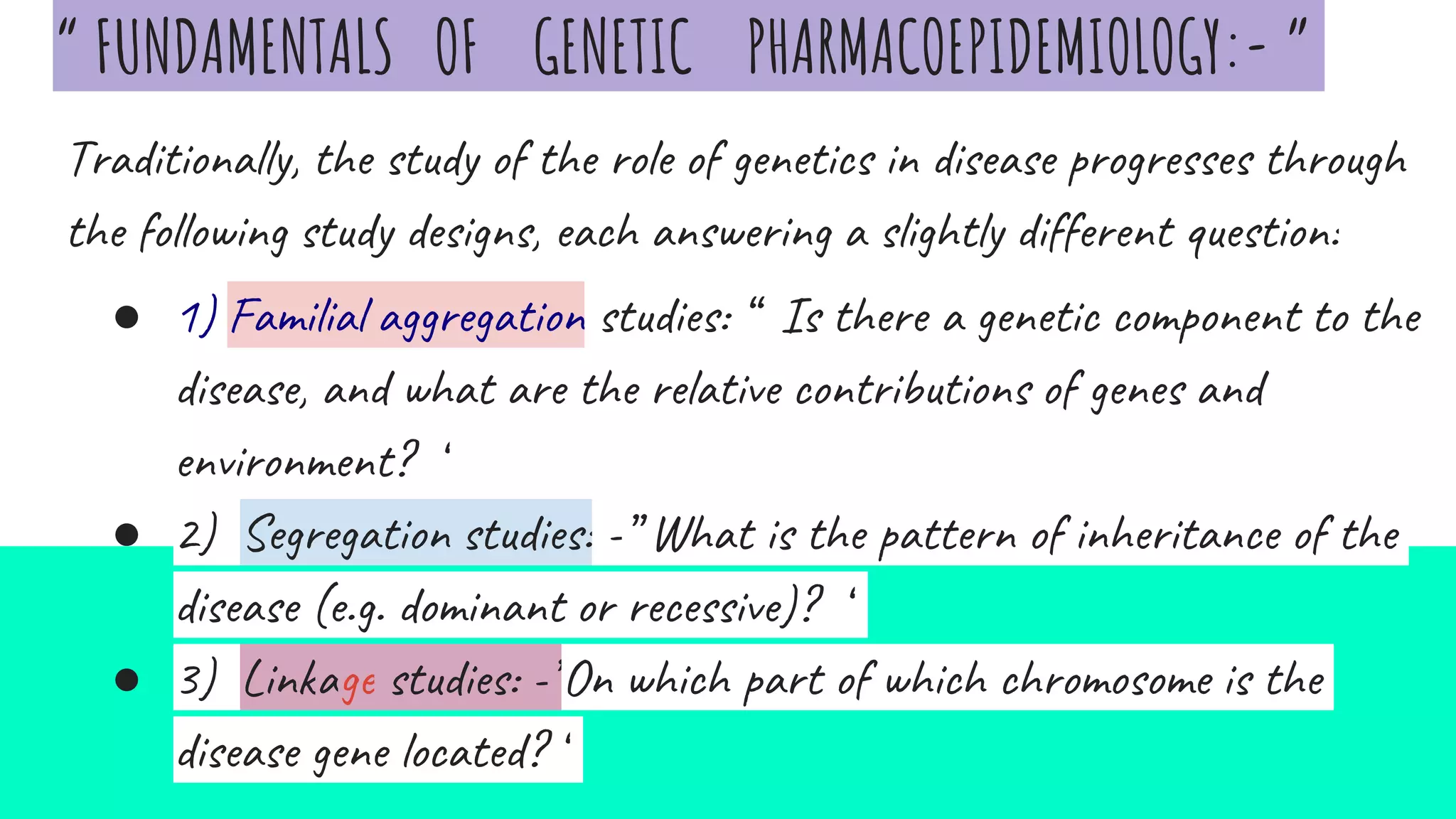 Genetic and molecular methods in Pharmacoepidemiology | PPTX