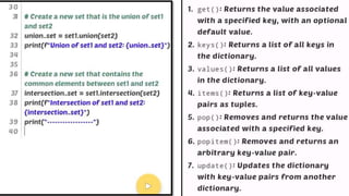 Lists, Dictionaries, Tuples, Sets In Python | PPTX