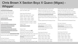 Chris Brown X Section Boyz X Quavo (Migos) -
Whippin’
 