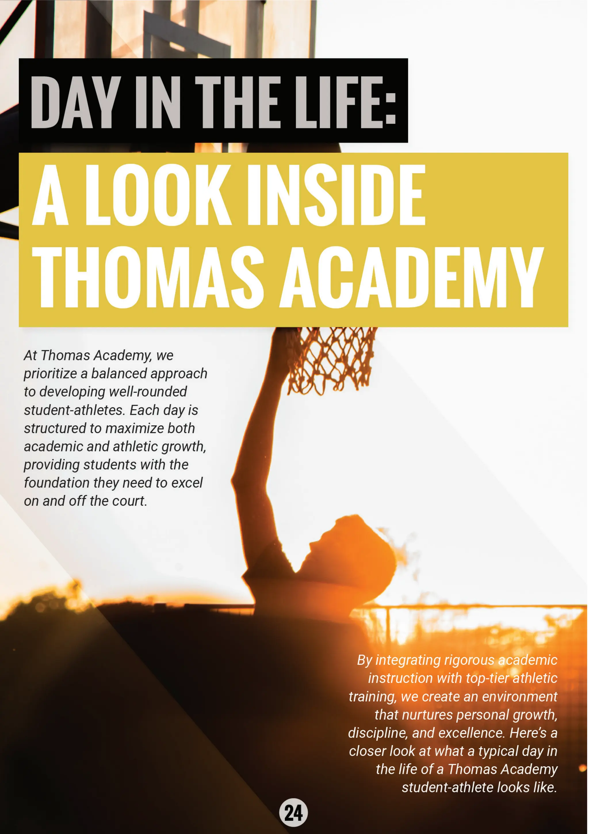 Thomas Academy Basketball Program Guide 2024