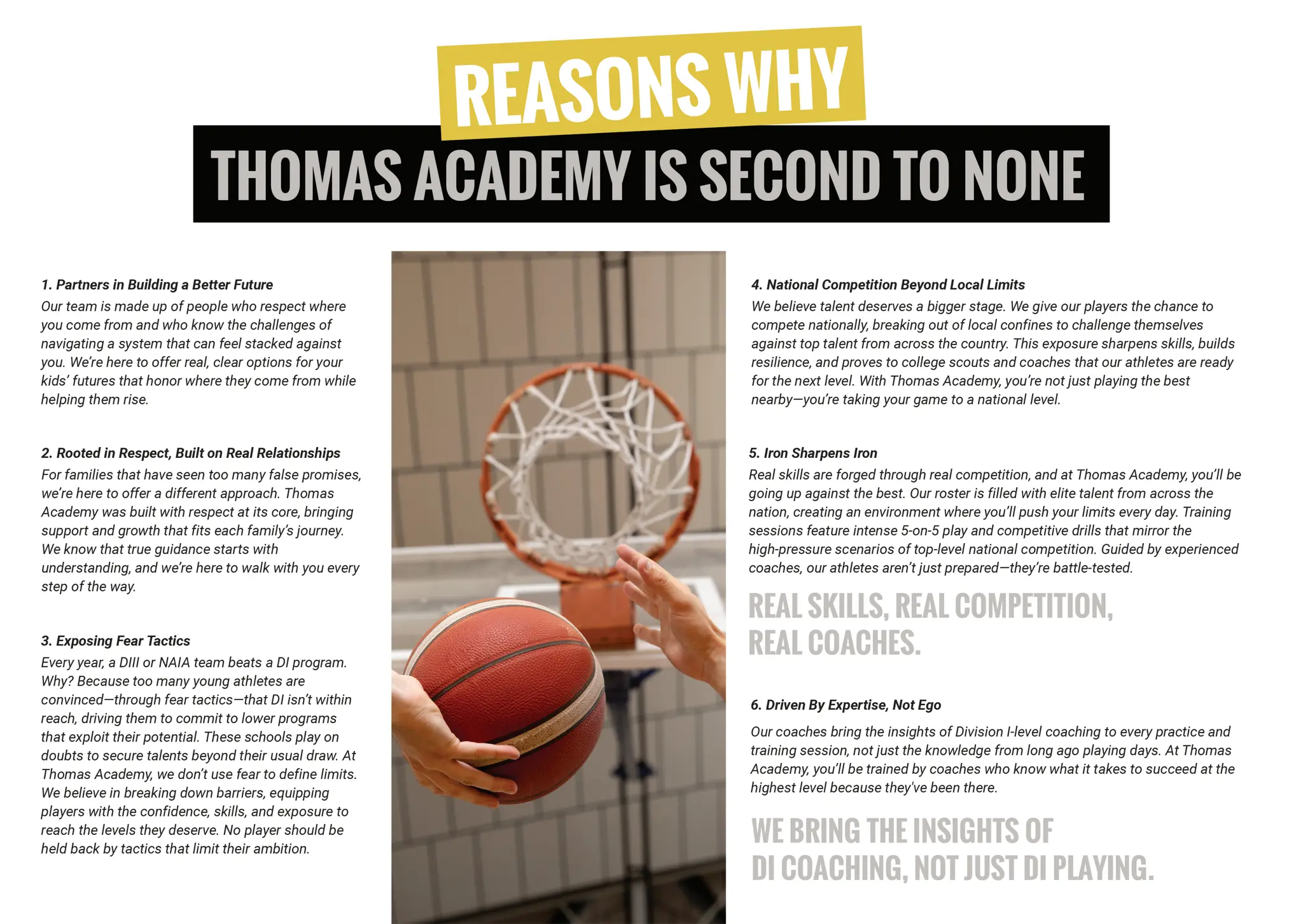 Thomas Academy Basketball Program Guide 2024