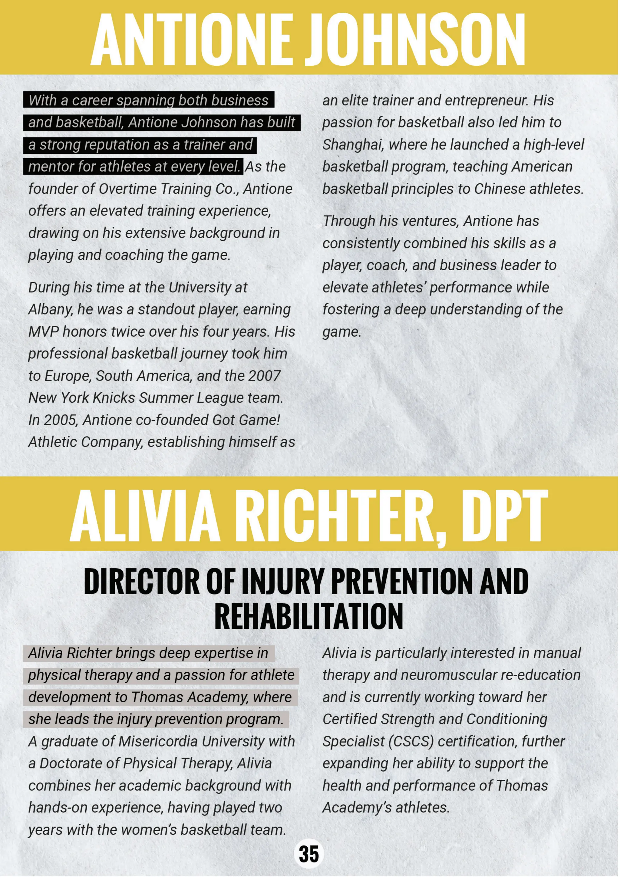 Thomas Academy Basketball Program Guide 2024