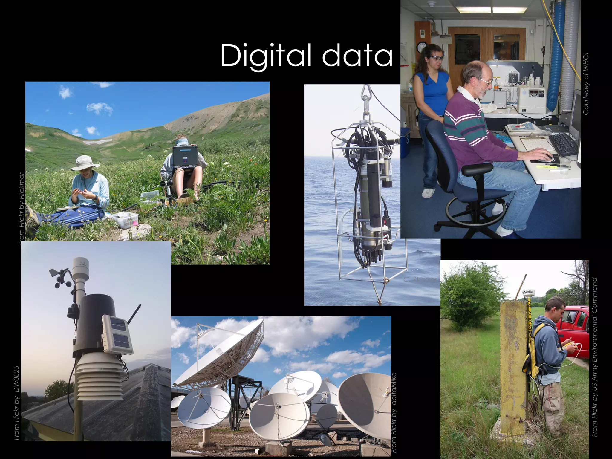 C. Strasser
From Flickr by US Army Environmental Command

From Flickr by deltaMike

From Flickr by DW0825
From Flickr by Flickmor

Courtesey of WHOI

Digital data

 