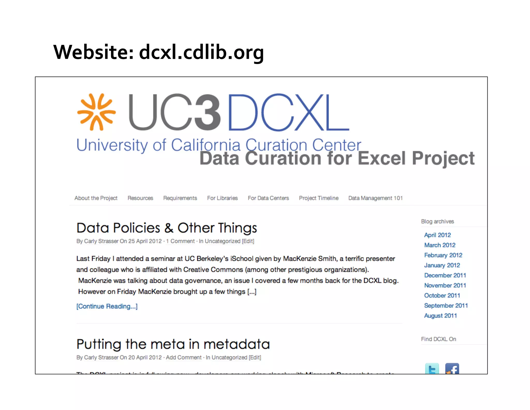 Website:	
  dcxl.cdlib.org	
  
 