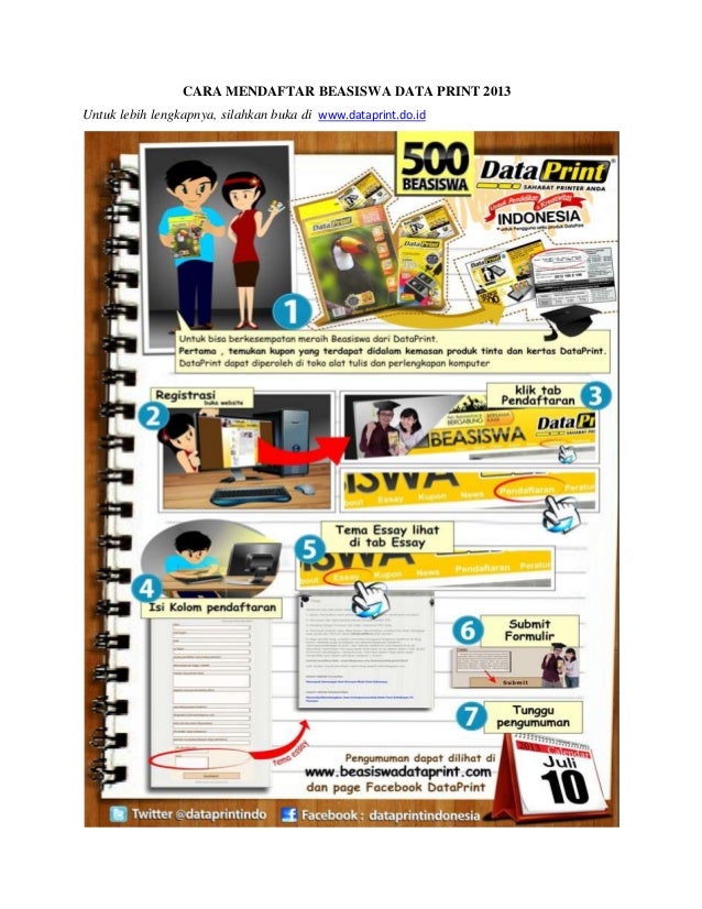 Cara Mendaftar Beasiswa DATA PRINT 2013