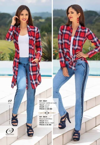 REF. 90641
Camisón/ vestido en rayón
TALLA: s,m,l,xl
COLOR: Único
PRECIO: $ 109.900
REF. 90576
Blusa en microfibra
TALLA: Único
COLOR: Blanco, negro
PRECIO: $ 36.900
oc.evisulcxelausunu.www
94
 