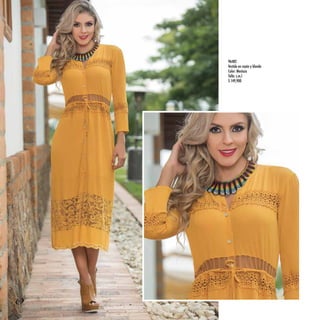 96482
Vestido en rayón y blonda
Color: Mostaza
Talla: s,m,l
$ 149,900
32
 
