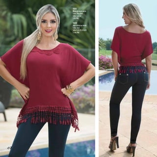 90085
Blusa en rayón yoryu
Color: Vino tinto
Talla: s,m,l,xl
$ 94,900
93328
Jean clásico en denim
Color: Azul
Talla: 8,10,12,14,16,18
$ 104,900
68
 