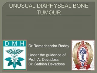 Dr Ramachandra Reddy
Under the guidance of
Prof. A. Devadoss
Dr. Sathish Devadoss
 