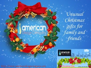 Unusual Christmas gifts for family and friends http://www.americandesigncompany.com 