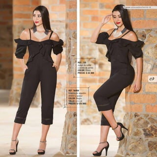 REF. 96804
Enterizo en algodón
stretch y guipur
COLOR: Negro
TALLA: s,m,l,xl
PRECIO: $ 129.900
REF. 735
Juego de collar
y aretes de perlas
COLOR: Único
PRECIO: $ 34.900
www.unusualexclusive.co
49
 