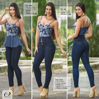REF. 90442
Blusa en algodón
y mesh decorada
COLOR: Azul
TALLA: s,m,l
PRECIO: $ 109.900
REF. 93375
Jean en denim
stretch cinturado
COLOR: Azul
TALLA: 6,8,10,12,14,16
PRECIO: $ 129.900
REF. 660
Collar resortado
COLOR: Dorado
PRECIO: $ 14.900
"DEFINE TU ESTILO"
82
 
