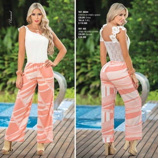 REF. 96594
Enterizo en crepe y guipur
COLOR: Único
TALLA: S,M,L
$ 119.900
REF. 693
Juego de collar y aretes
COLOR: Curuba
$ 59.900
54
 