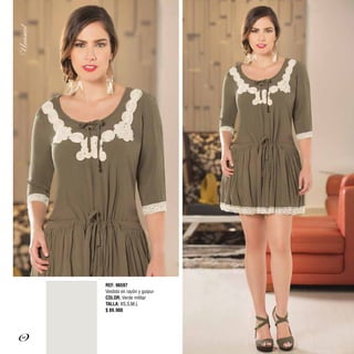 REF. 96597
Vestido en rayón y guipur
COLOR: Verde militar
TALLA: XS,S,M,L
$ 89.900
64
 