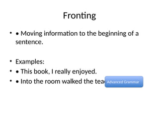 Mastering Unusual and Advanced English Grammar Structures for Fluency ...