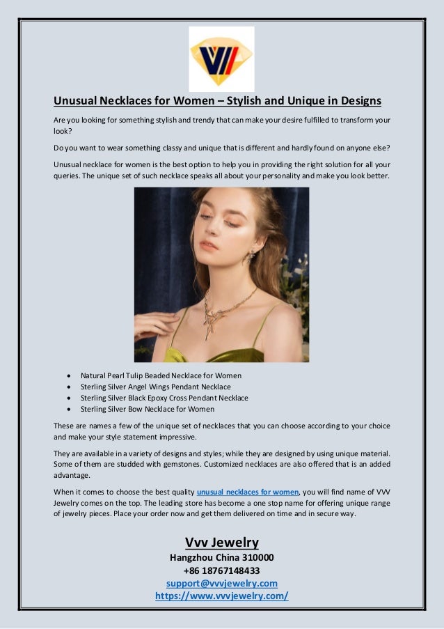 Unusual Necklaces For Women Stylish And Unique In Designs