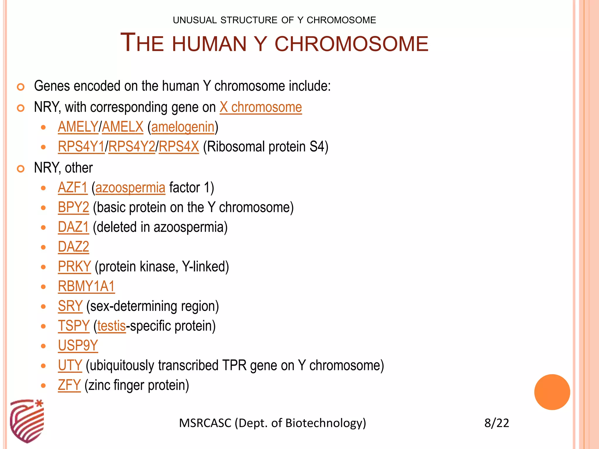 Unusual struc of y chromosome | PPTX