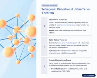 Coordination Chemistry Explained with Theories, Examples and Concepts | PDF