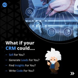 What if your
CRM could....
Sell For You?
Generate Leads For You?
Find Insights For You?
Write Code For You?
 