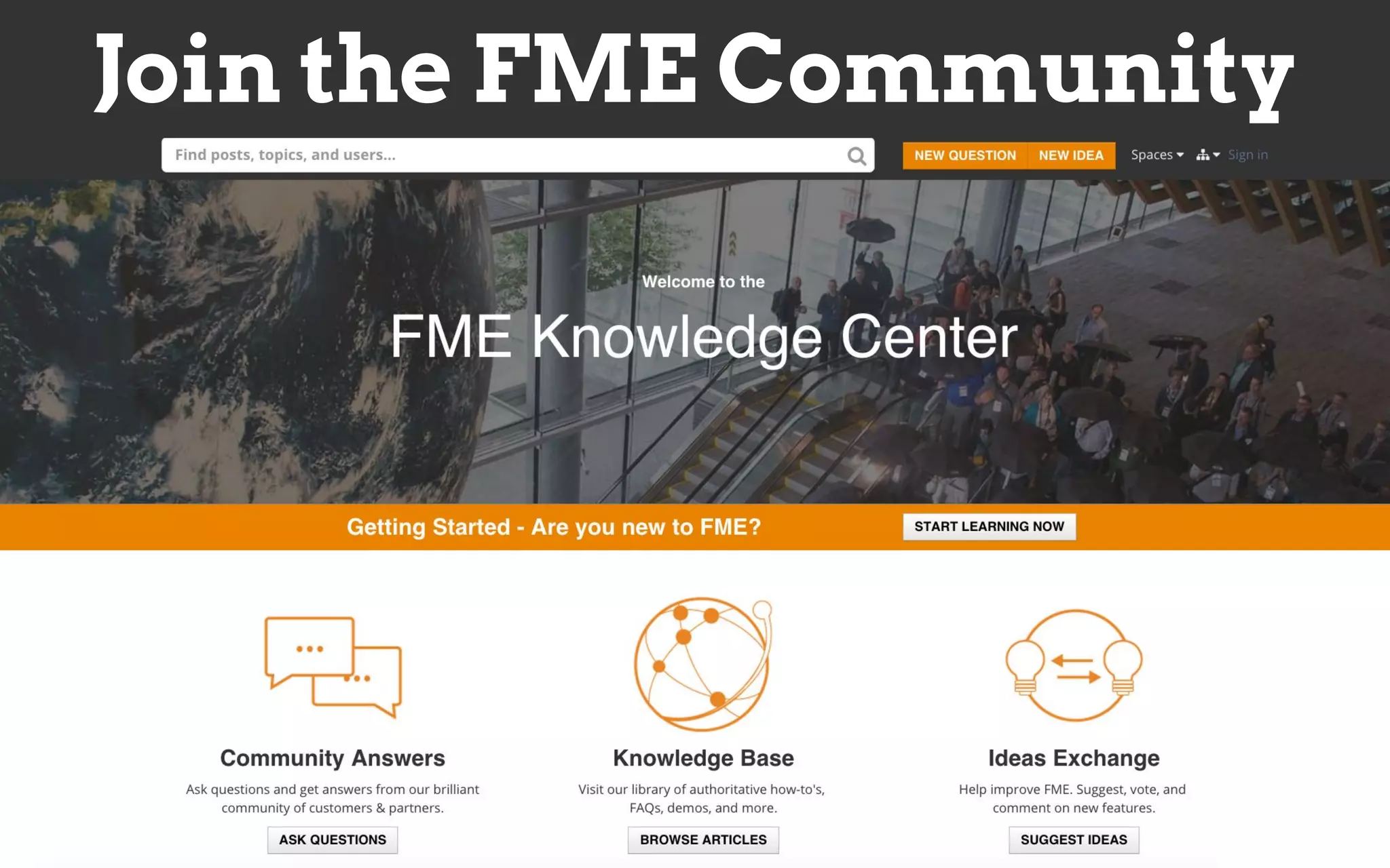Join the FME Community
 