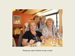 Thank you, dear Cristina! It was a treat!
 