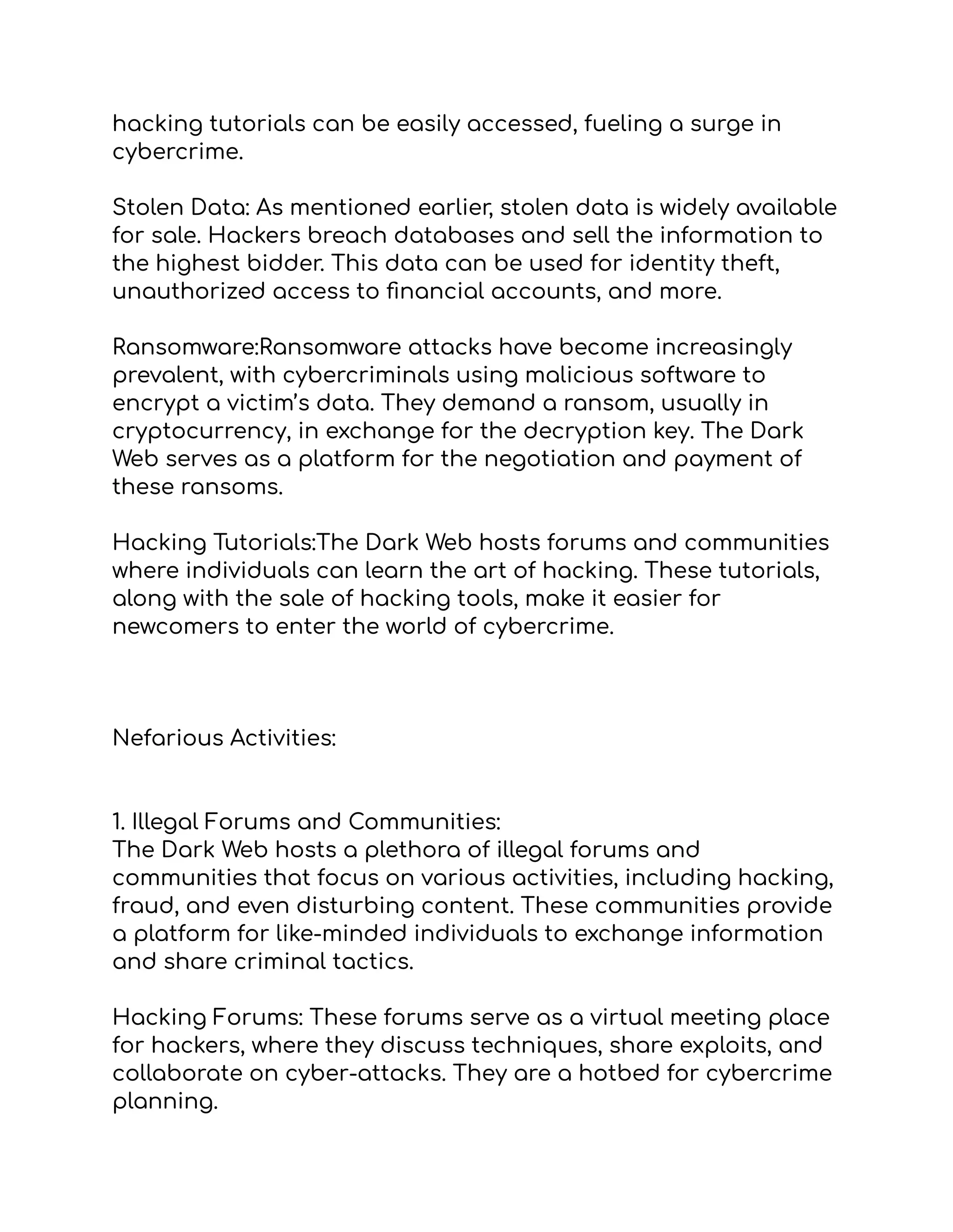 Unveiling the Dark Web_ A Cloak of Secrecy, Crime, and Nefarious ...