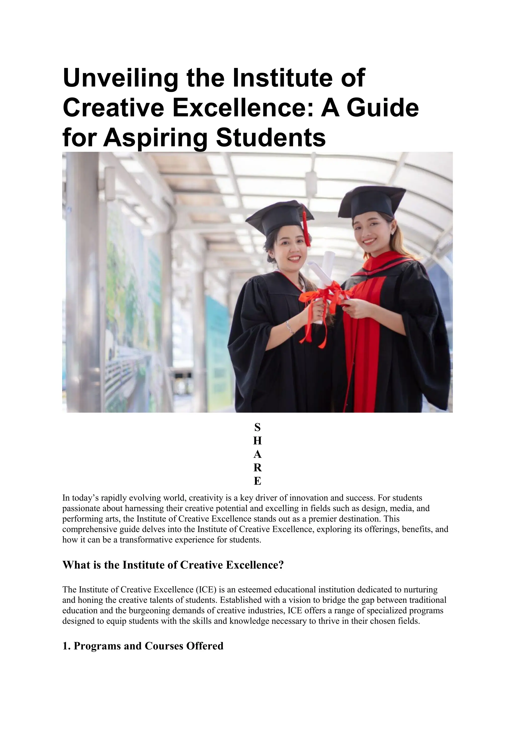 Unveiling the Institute of Creative Excellence: A Guide for Aspiring ...