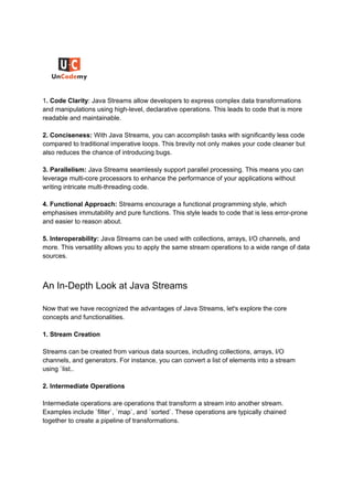 Unveiling the Power of Java Streams API | PDF