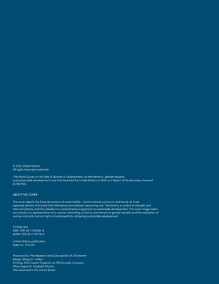 WORLD SURVEY ON THE ROLE OF WOMEN IN DEVELOPMENT 2014 GENDER EQUALITY ...