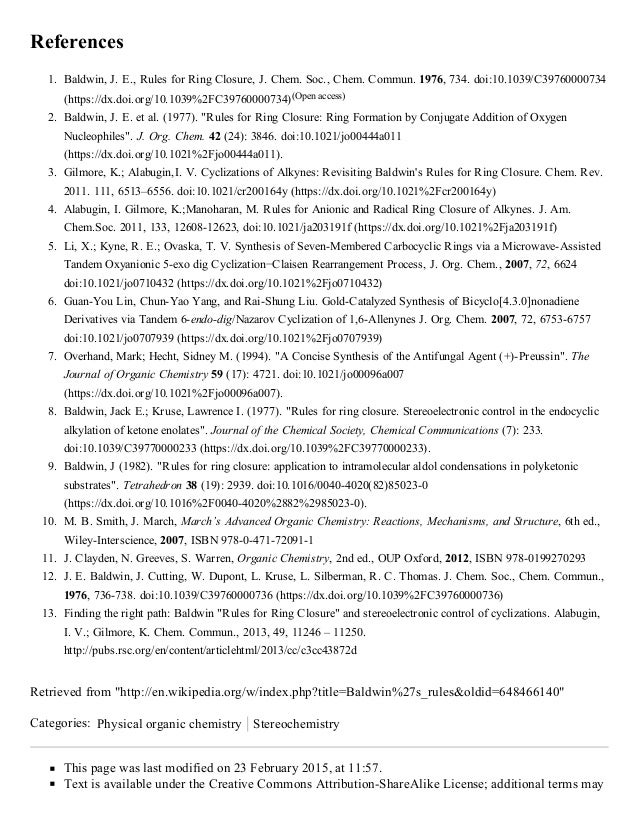 Baldwin Regeln Baldwin Regeln